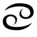 Astrological glyph for the zodiac sign Cancer