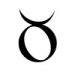 Astrological glyph for the zodiac sign Taurus